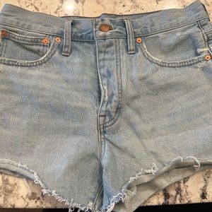 Madewell high rise denim shorts sz 27